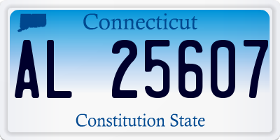 CT license plate AL25607
