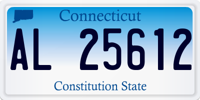 CT license plate AL25612