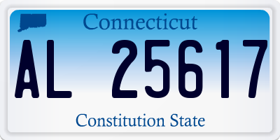 CT license plate AL25617