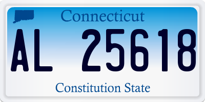 CT license plate AL25618