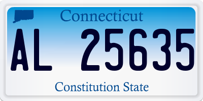 CT license plate AL25635