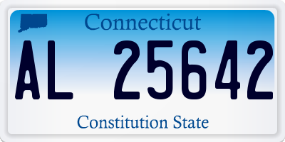 CT license plate AL25642