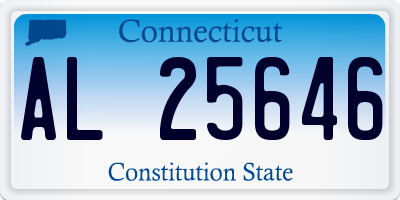 CT license plate AL25646