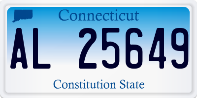 CT license plate AL25649