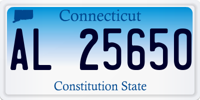 CT license plate AL25650