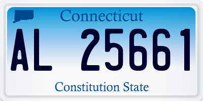 CT license plate AL25661