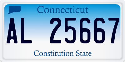 CT license plate AL25667