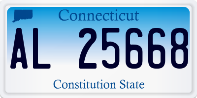 CT license plate AL25668