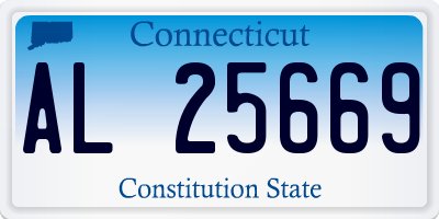 CT license plate AL25669