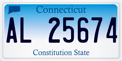 CT license plate AL25674