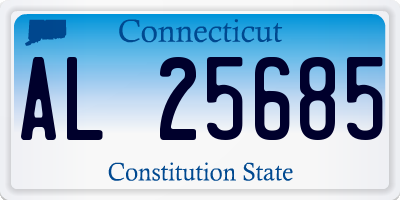 CT license plate AL25685