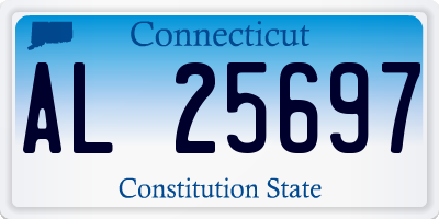 CT license plate AL25697