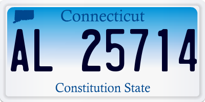 CT license plate AL25714