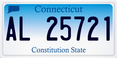 CT license plate AL25721