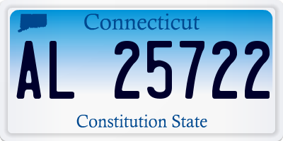 CT license plate AL25722