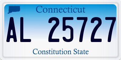 CT license plate AL25727