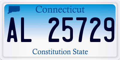 CT license plate AL25729
