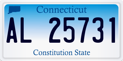 CT license plate AL25731