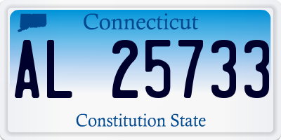 CT license plate AL25733