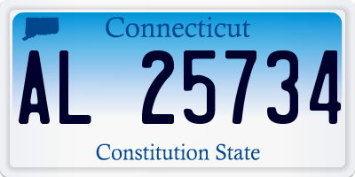 CT license plate AL25734