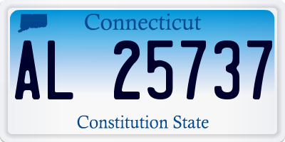 CT license plate AL25737