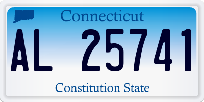 CT license plate AL25741