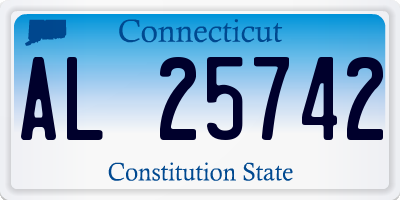 CT license plate AL25742