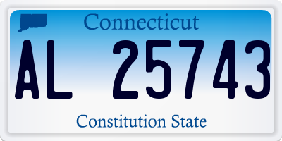 CT license plate AL25743