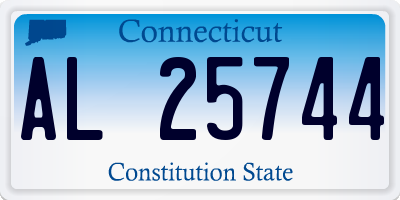 CT license plate AL25744