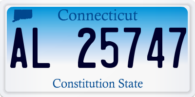 CT license plate AL25747