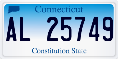 CT license plate AL25749
