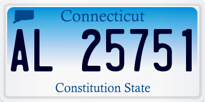 CT license plate AL25751