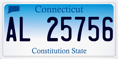 CT license plate AL25756