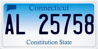 CT license plate AL25758