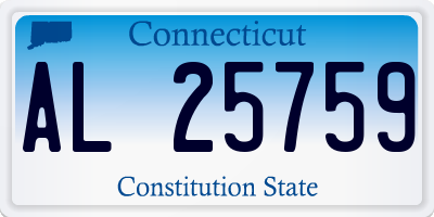 CT license plate AL25759