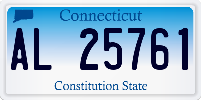 CT license plate AL25761