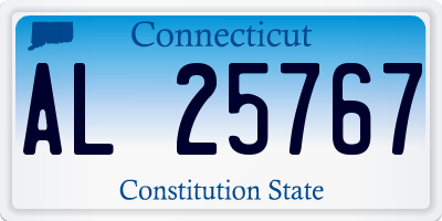 CT license plate AL25767