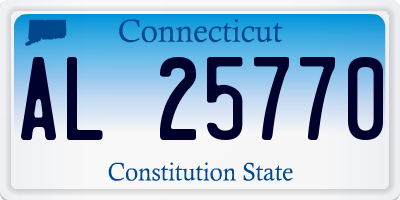 CT license plate AL25770