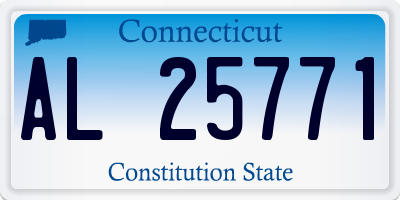 CT license plate AL25771