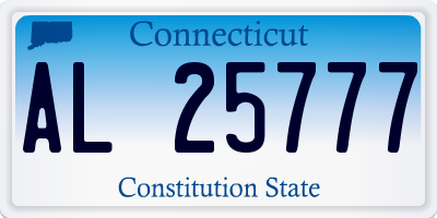 CT license plate AL25777