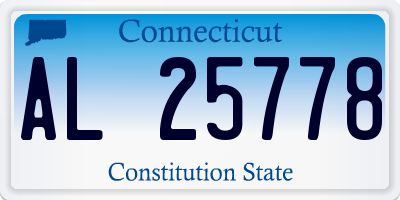 CT license plate AL25778