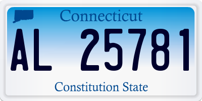 CT license plate AL25781