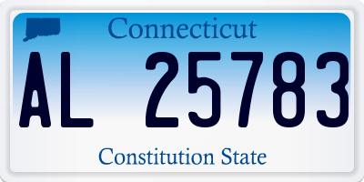 CT license plate AL25783