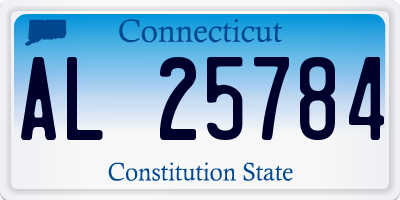 CT license plate AL25784