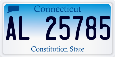 CT license plate AL25785