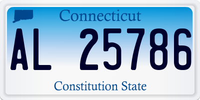 CT license plate AL25786