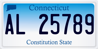 CT license plate AL25789