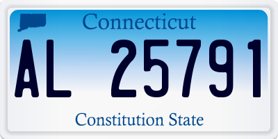 CT license plate AL25791