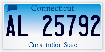 CT license plate AL25792
