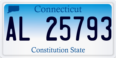 CT license plate AL25793